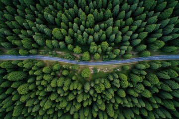 winding road in the middle of a forest