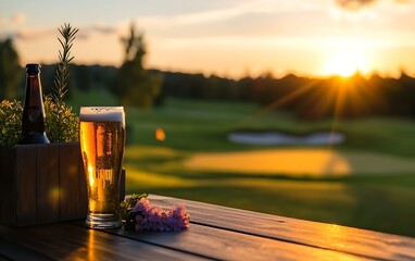 Sunset Beers on Golf Course