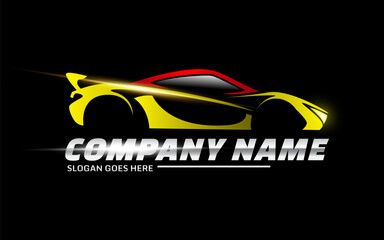 Fototapeta premium Sport car vector logo template