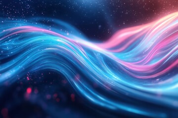 Obraz premium Abstract colorful light trails effect on a white background