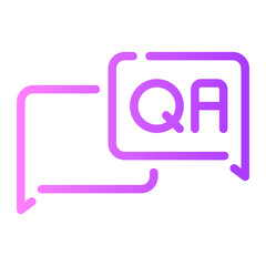 Naklejka premium question and answer gradient icon