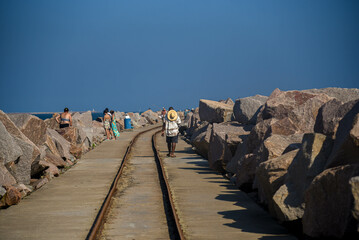Breakwaters of the Bar, City of Rio Grande, Brazil.