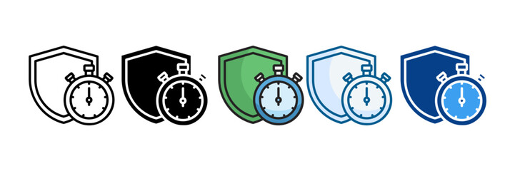 Stopwatch Icon Set Multiple Style Collection