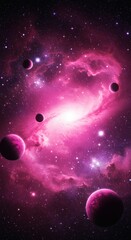 Glitter Stars and Planets for mobile wallpaper