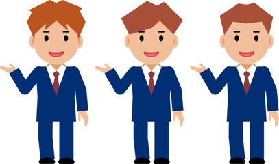 こちら、と笑顔の紺色スーツの若い男性