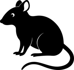 black silhouette of a mouse