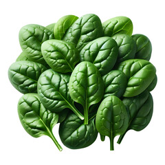 Obraz premium Green Spinach Bunch Isolated PNG Clipart
