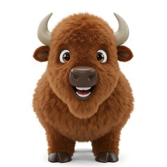 3D American Bison Bull