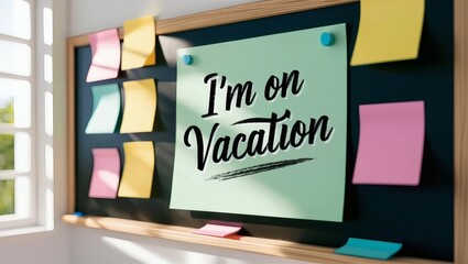 Vacation Announcement on a Bulletin Board