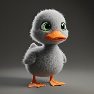 3D Rendering Cute Duck