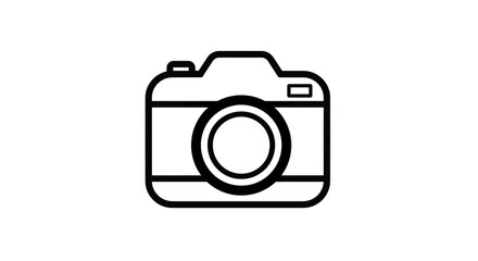 Camera icon vector illustration symbolizing photography and digital imaging for media projects