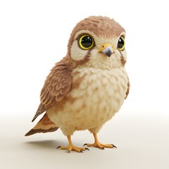 Naklejka premium 3D Rendering Eurasian Eagle