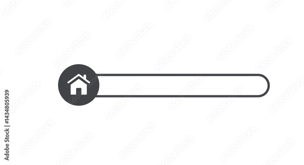 Poster minimalist navigation bar with home button perfect for website design and user interface projects of