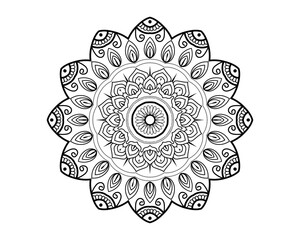 Boho Ornamental Mandala | Intricate Floral Symmetric Vector Design for Meditation & Decor