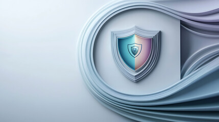 Cybersecurity shield icon digital environment graphic design modern technology abstract viewpoint security concept. concept high-tech viewpoint for enhanced protection.
