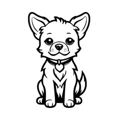 illustration of cute dog mascot cartoon
