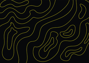 Yellow contour line on a black background.