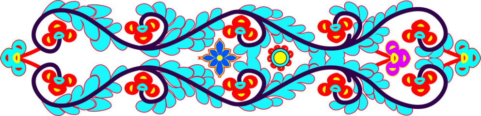 floral pattern that has color blue. pattern can be repeated