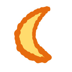 Moon Scribble Doodle Sticker for Cute Scrapbook and Journal Decoration