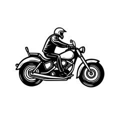 biker on a motorcycle. illustration of a motorcycle with a helmet and a motorcycle.