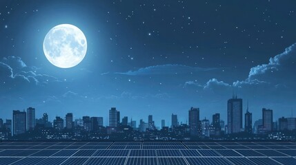 Solar City Nightscape