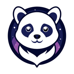 Obraz premium Cosmic Panda mascot logo vector