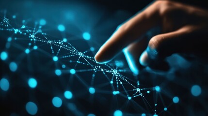Global Network Connection  Digital Touch  Futuristic Technology
