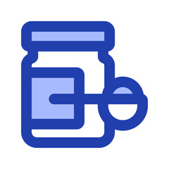 Obraz premium protein blue icon