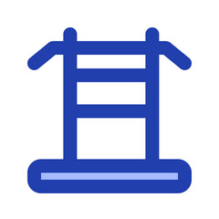 pull up bar blue icon