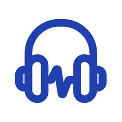 relaxing music blue icon