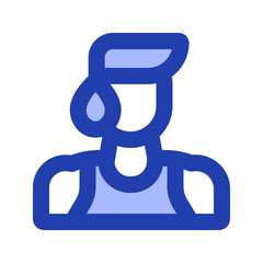 sweat blue icon