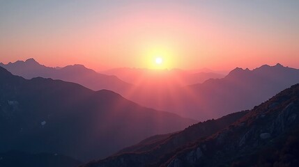 Obraz premium Majesty of the Sunrise: Nature's Morning Spectacle