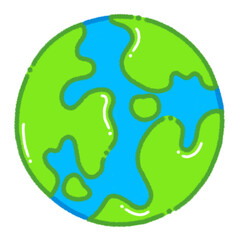 cute earth illustration