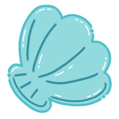 Fototapeta premium a blue clam illustration