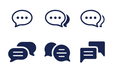 Naklejka premium Text, Chat, message, icon set, Chat speech bubble, Social media message. Vector illustration Eps 10