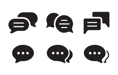 Obraz premium Text Message Icon. Talk bubble, dialog. Web icon set. Online communication. Conversation, SMS, Notification, Group Chat. Chatting icons in different. Vector Illustration Eps 10