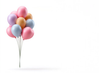 colorful balloons on white background