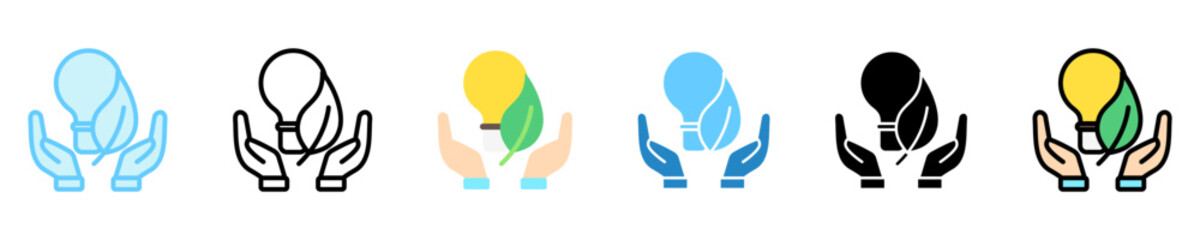 Energy Efficient multi style, mini illustration icon. use for modern concept, print, UI, UX kit, web and app development. Vector EPS 10, related to business, green industry, eco friendly and economy .