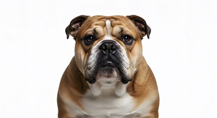 Obraz premium Bulldog dog on white background