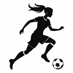 soccer player silhouette