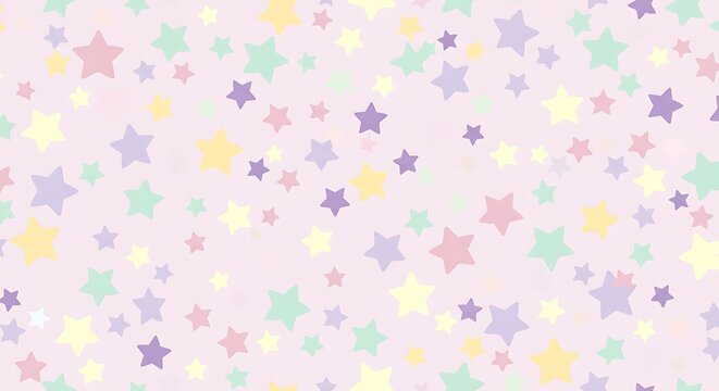 Pastel Starfall AI Generated