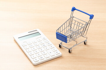 ショッピングカートと電卓