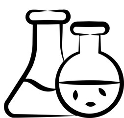 flask illustration on a white background     