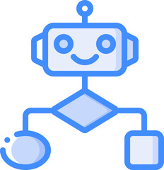 flow diagram illustration on a white background    