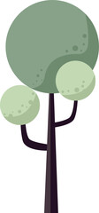 Flat Tree Vector Illustration