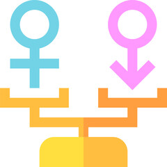 gender equality illustration on a white background     