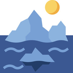 glacier illustration on a white background    