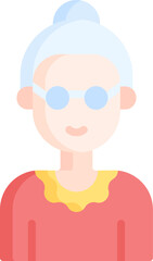 grandmother illustration on a white background    