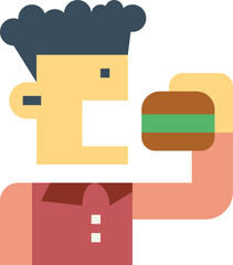 hamburger (2) illustration on a white background    