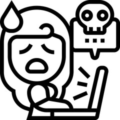 harassment illustration on a white background     